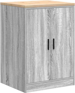 vidaXL - Garagekast - 60x51x85 - cm - massief - grenenhout - grijs - sonoma