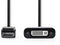 Gembird A-DPM-DVIF-002 - DisplayPort naar DVI adapterkabel - 10 cm - Zwart