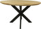 Tafel Bern rond swiss edge - 120x76 - Naturel/zwart - Mangohout/metaal