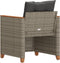vidaXL - Tuinstoel - met - kussens - poly - rattan - grijs