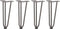 vidaXL - Haarspeld - tafelpoten - 4 - st - 30 - cm - massief - staal - naturel