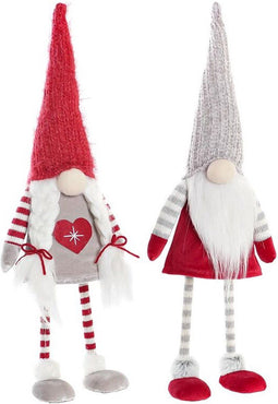 Decoratieve figuren DKD Home Decor Kerstmis Kabouter Polyester (15 x 12 x 55 cm) (2 Stuks)