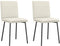 vidaXL - Eetkamerstoelen - 2 - st - fluweel - crèmekleurig
