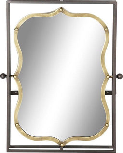 Wandspiegel DKD Home Decor Zwart Metaal Gouden (51.5 x 12 x 65 cm)