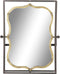 Wandspiegel DKD Home Decor Zwart Metaal Gouden (51.5 x 12 x 65 cm)