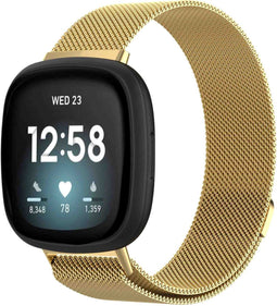 iMoshion Bandje Geschikt voor Fitbit Versa 4 / 3 / Sense (2) - iMoshion Milanees magnetische band - goud