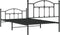 vidaXL - Bedframe - met - hoofd- - en - voeteneinde - metaal - zwart - 107x203 - cm