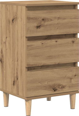 vidaXL - Nachtkastje - Artisan - Eiken - 40x35x70 - cm - Bewerkt - Hout