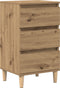 vidaXL - Nachtkastje - Artisan - Eiken - 40x35x70 - cm - Bewerkt - Hout