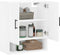 vidaXL - Wandkast - 60x31x70 - cm - bewerkt - hout - wit