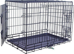 Draadkooi 2-deurs zwart 76x46x51 cm