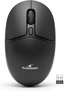 Draadloze muis - BLUESTORK - Office 25 - PC/MAC - Zwart - 2,4 GHz verbinding - Lange batterijduur