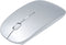 Draadloze Muis | Oplaadbaar & Soft Klikken - Dual-Mode | Zilver