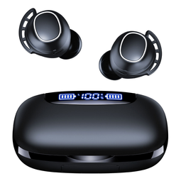 PrimeSound Sport Pro Draadloze Oordopjes - Waterdicht - 140 Uur Afspeeltijd - Bluetooth 5.3 - Zwart