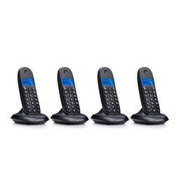 Draadloze telefoon Motorola 107C1004LB (4 Pcs) Zwart