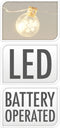 Draadslinger met 15 Kerstballetjes Led Warm White