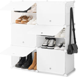 Draagbaar Modulair Schoenenrek InnovaGoods Wit - 36 paar