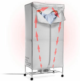 Draagbare elektrische droger met 2 niveaus Dupledry InnovaGoods 1200 W