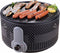 Draagbare elektrische houtskoolbarbecue - Geweldig voor op de camping - 90% rookvermindering - Turboventilator - Verwijderbare elektronica - Bonusreiskoffer (zwart)