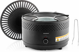 Draagbare en rookvrije houtskoolbarbecue CleanQ InnovaGoods