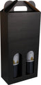 Draagkarton - Basic line - 2 flessen - golfkarton - zwart - 100 stuks