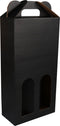 Draagkarton - Basic line - 2 flessen - golfkarton - zwart - 100 stuks