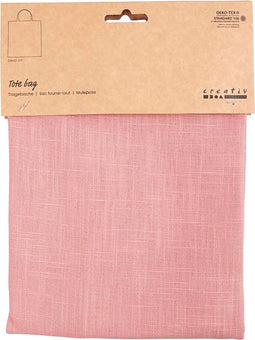 Draagtas Katoen Roze, 38x42cm.