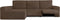 Hoes voor chaise longue met lange armleuning links Eysa JAZ Bruin 180 x 120 x 360 cm