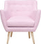 DRAMMEN - Chesterfield fauteuil - Lichtroze - Polyester