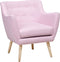 DRAMMEN - Chesterfield fauteuil - Lichtroze - Polyester
