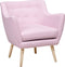 DRAMMEN - Chesterfield fauteuil - Lichtroze - Polyester