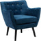 DRAMMEN - Fauteuil - Blauw - Fluweel
