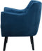 DRAMMEN - Fauteuil - Blauw - Fluweel