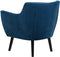 DRAMMEN - Fauteuil - Blauw - Fluweel