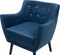 DRAMMEN - Fauteuil - Blauw - Fluweel