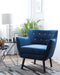 DRAMMEN - Fauteuil - Blauw - Fluweel