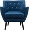 DRAMMEN - Fauteuil - Blauw - Fluweel