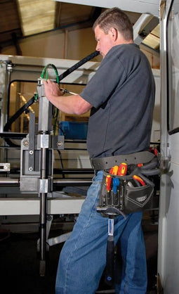 Draper Tools Gereedschapsriem met buidel 50 mm olie-gelooid leer zwart