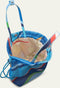Drawstring Backpack Blue 58 Multi Stripes Blue: OS