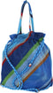 Drawstring Backpack Blue 58 Multi Stripes Blue: OS