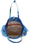 Drawstring Backpack Blue 58 Multi Stripes Blue: OS