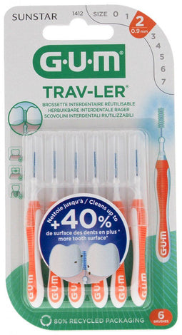 GUM Trav-ler Ragers 0.9mm Oranje - 6 stuks