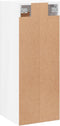 vidaXL - Wandkast - 34,5x34x90 - cm - bewerkt - hout - hoogglans - wit