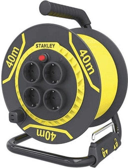 Stanley Fatmax - Haspel 4-voudig 16A 40 Meter Neopreen Zilver