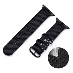 DrPhone SWB1 - Smart Watch Bandje - Nylon met Roestvrij Stalen Gesp - Zwart (1 stuk)