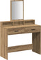 vidaXL - Kaptafel - met - Lades - - - Artisan - Eiken, - 100x41x140 - cm