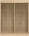 vidaXL - Dressoir - met - LED-verlichting - 81x37x100 - cm - sonoma - eikenkleurig