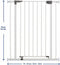 Dream Baby Liberty Traphekje Zonder Boren - Klembevestiging – Veiligheidshekje – Klemhekje - Eenvoudig te Installeren - Extra Hoog 93 cm - 75-81 cm – Wit