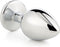 Dream Toys - Aluminium anaalplug met siersteen Large Gleaming Love - Zilver