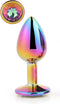 Dream Toys - Aluminium anaalplug met siersteen Large Gleaming Love - Multi color